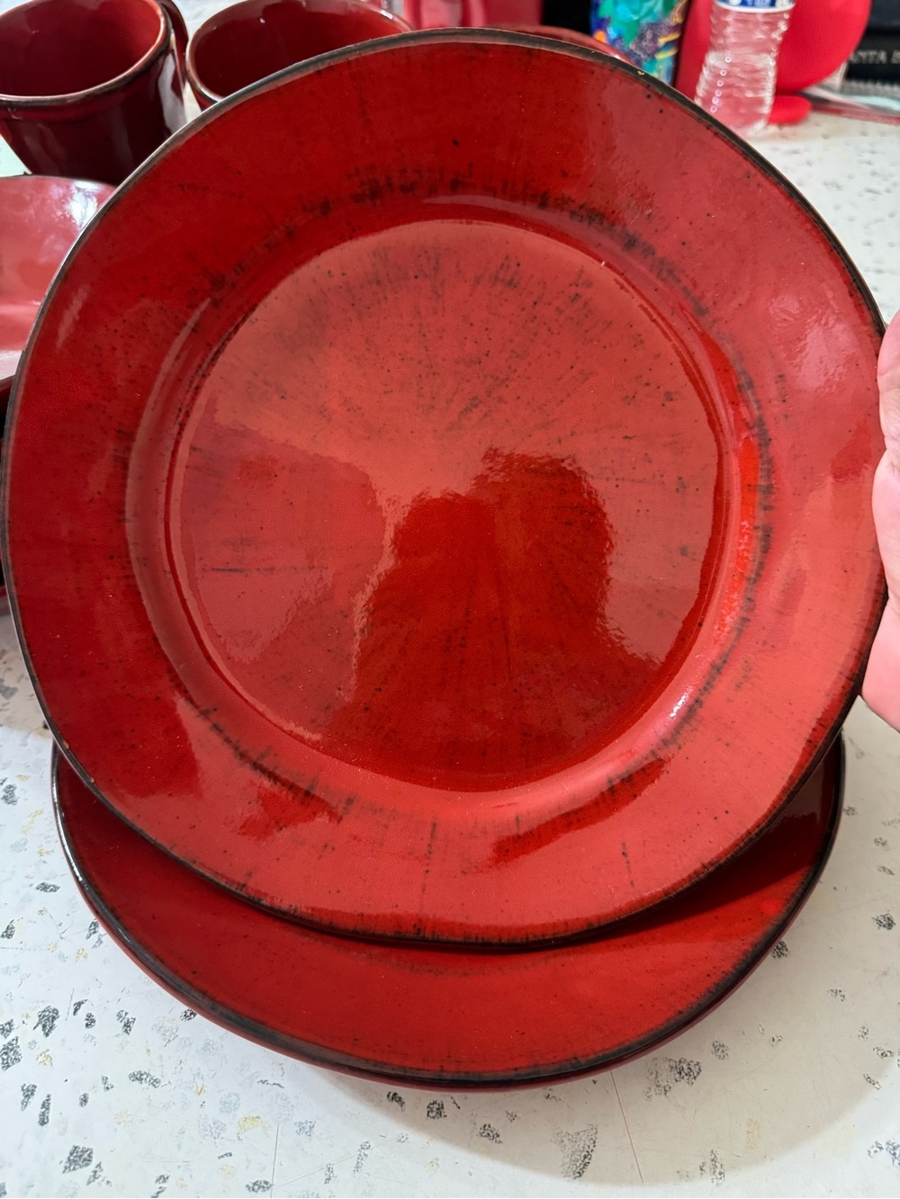 Lot 16 Crate And Barrel
Italy Red Marin Dinnerware
China